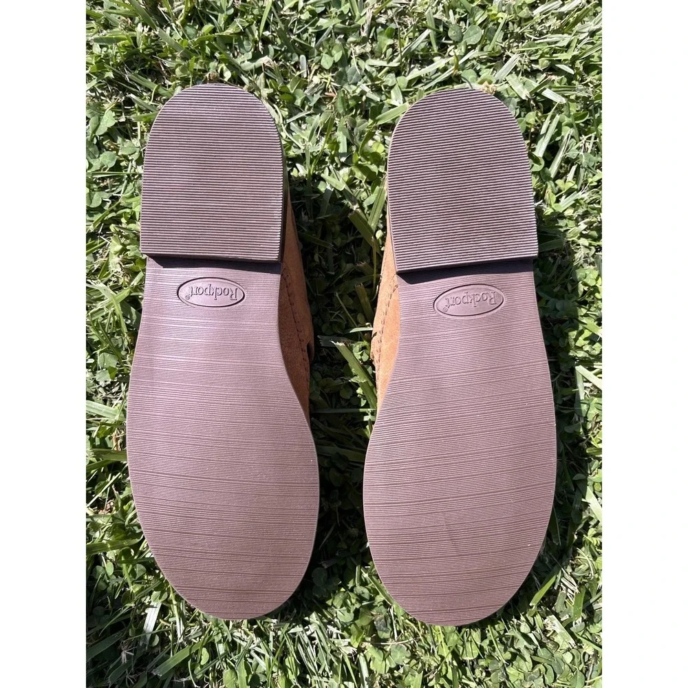 Rockport Shoes Womens Size 8 Brown Leather Mary Jane Buckle Casual W8747